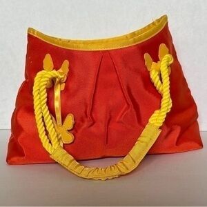 Escada Orange + Yellow Butterfly Retro bag